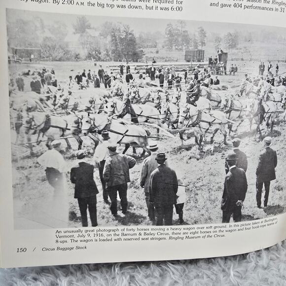 Vintage Circus Baggage Stock Percheron Horse Charles Philip Fox HC 1st Ed 1983 - Picture 13 of 16